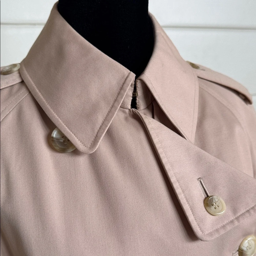 Burberry’s Waterloo Harataige Classic Vintage Beige Trench Coat Women’s 42 long - Picture 7 of 16